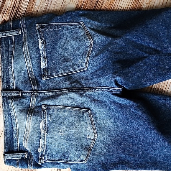 Flying Monkey Blue Skinny Jeans with Distressed Accents - Picture 5 of 9